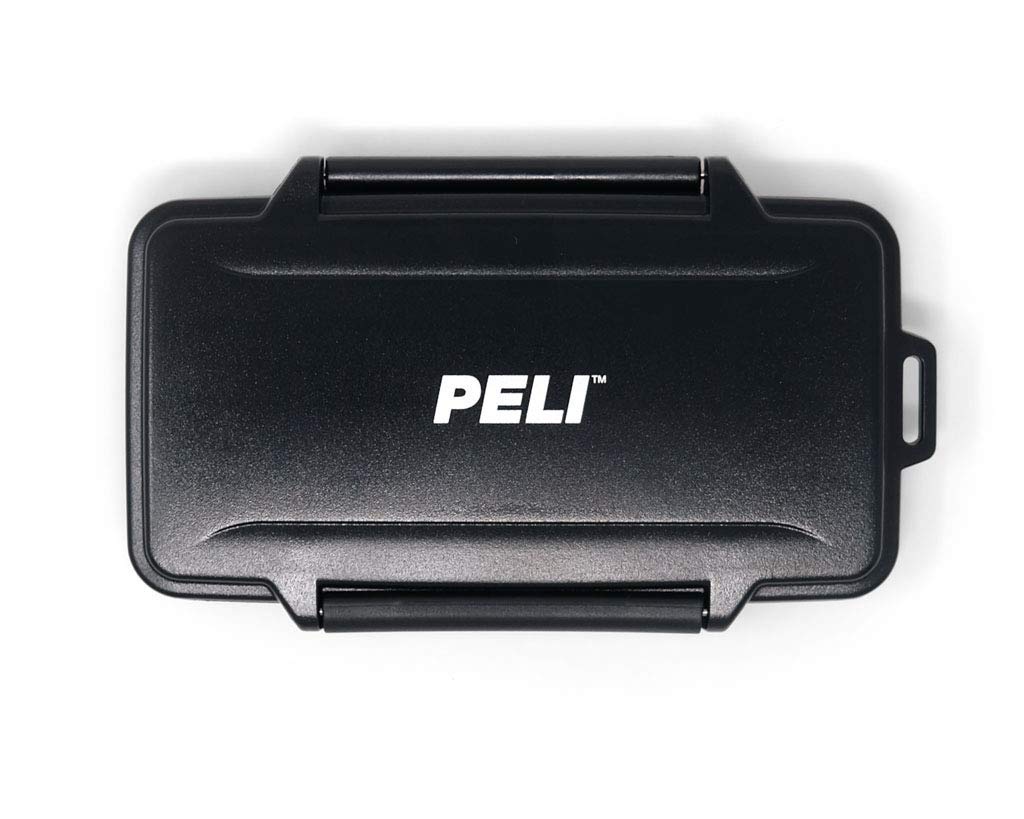 PELI 0915 Speicherkarten Case, IPX4 Wasserfest, 0,1L Volumen, , Schwarz, Black, kleiner sd-karten koffe, 0910-015-110E