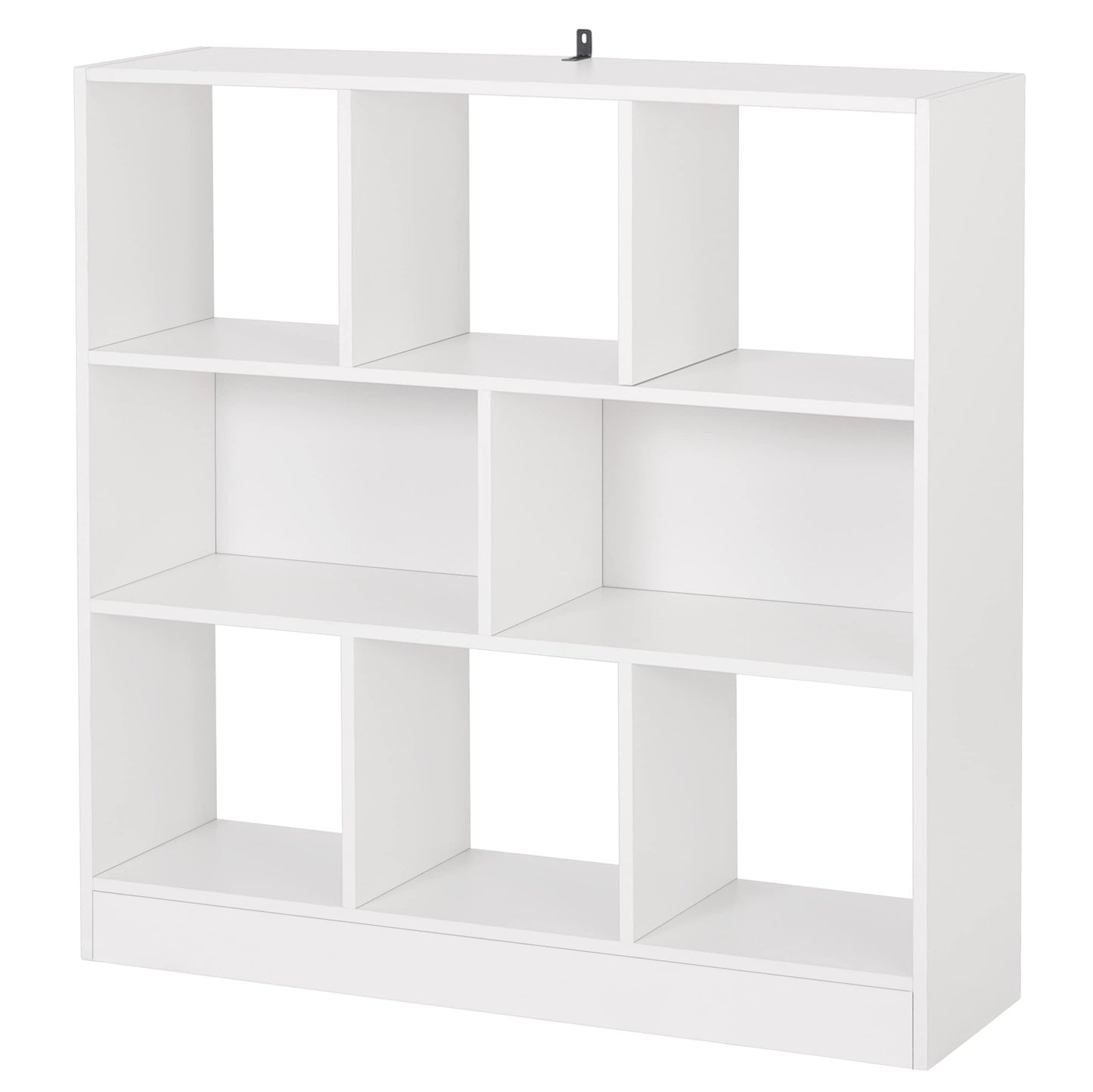 WOLTU Bücherregal Raumteiler Regal Bücherschrank Standregal Lageregal Aufbewahrungregal mit 8 Fächern Aktenregal für Wohnzimmer, Kinderzimmer und Büro, Weiß SK021ws