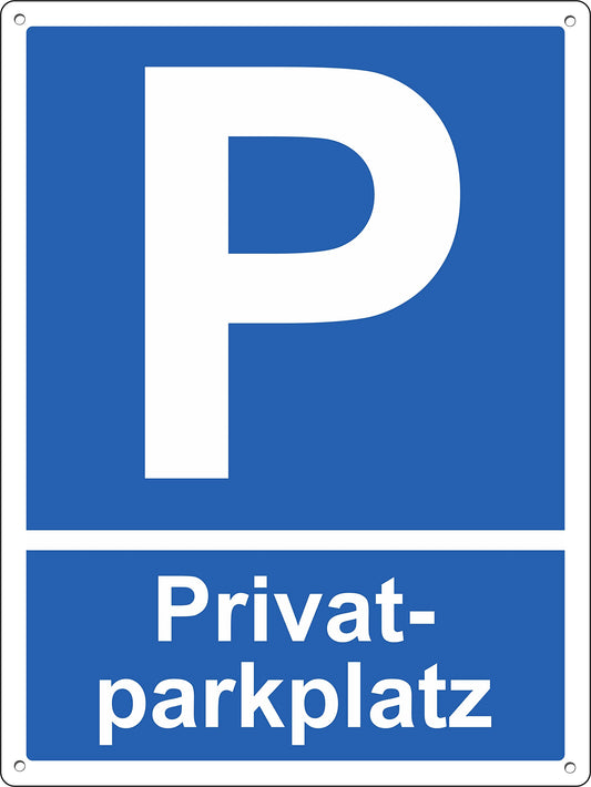 Schild Privat Parkplatz Aluminiumverbundplatte schild 3mm stark (Cm 20x30)