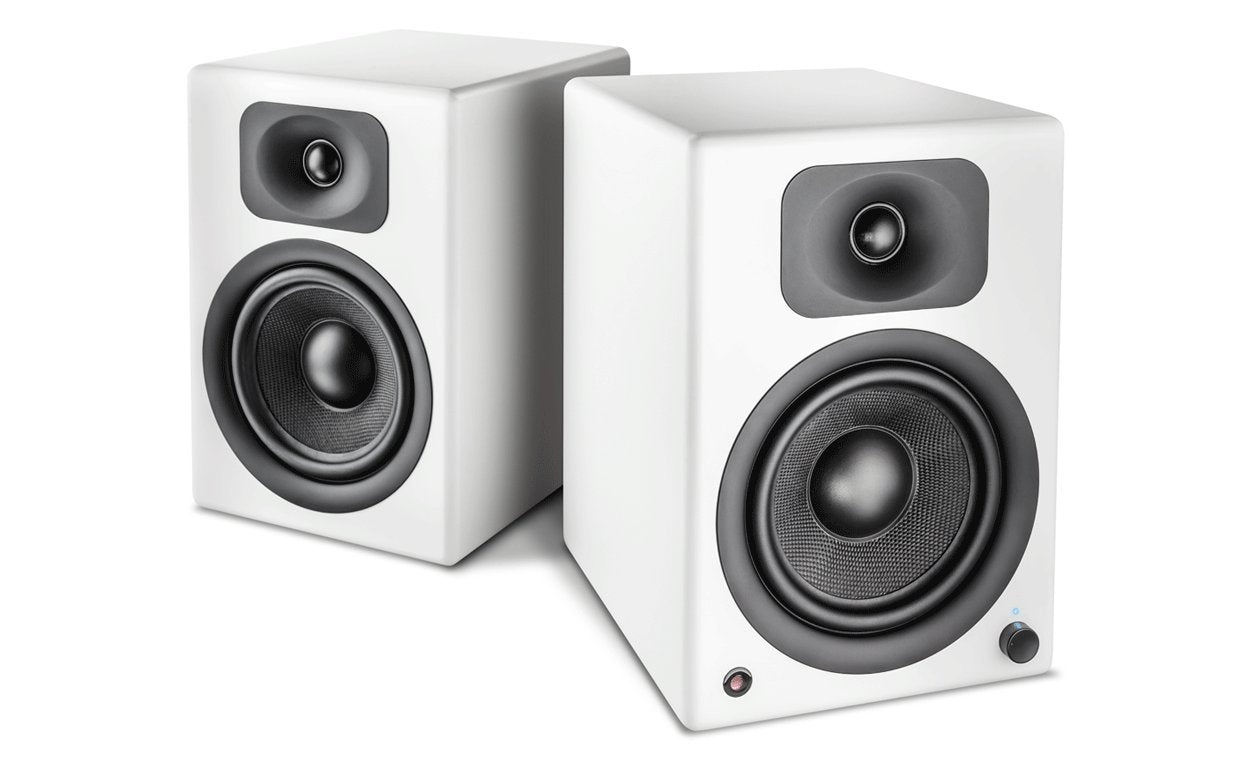 wavemaster TWO PRO white – Regallautsprecher-System (110 Watt) mit Bluetooth-Streaming, digitalen Anschlüssen und IR-Fernbedienung Aktiv-Boxen Nutzung für TV/Tablet/Smartphone, mattweiß (66351)