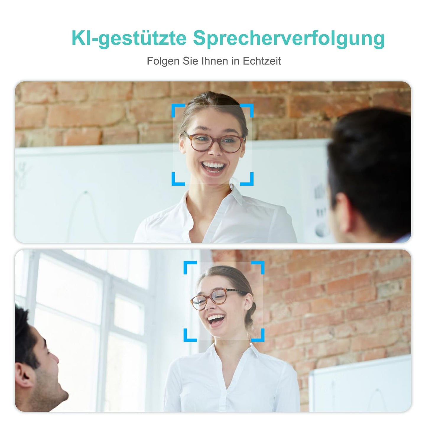 RayBit 4K Videokonferenz-Webcam mit Mikrofon und Lautsprecher, AI-Powered Kamera für Videokonferenz mit Fernbedienung für Windows TV/Meeting Room/PC/Desktop-Computer/Zoom/Teams/Skype/USB Plug&Play