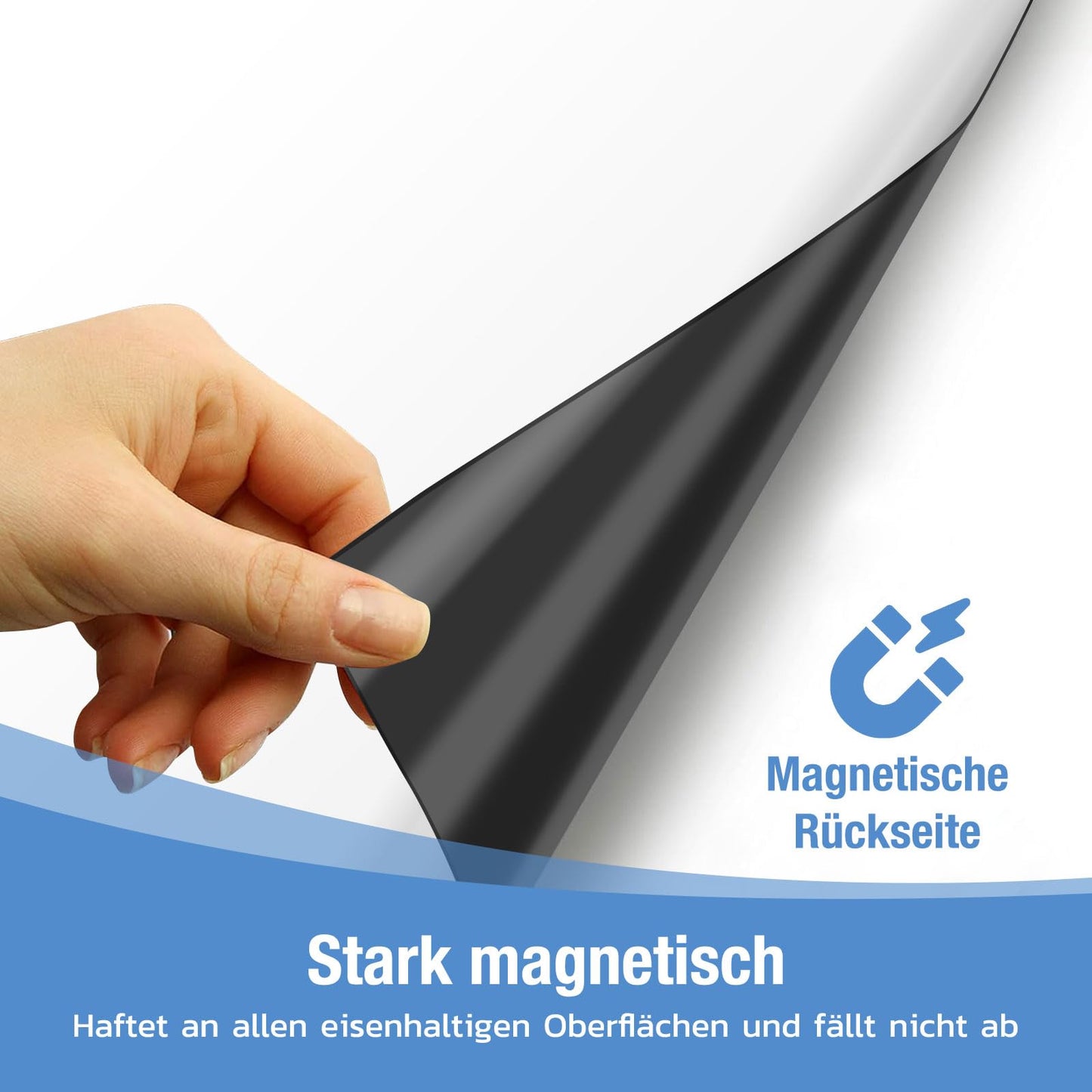 HOMiDEK Whiteboard Folie Magnetisch für Kühlschrank: A4 Magnettafel Für Familie Menü Wochenplaner, Einkaufsliste, to do liste - Klein Magnet White Board mit 3 Markers und Radierer, 20x30cm