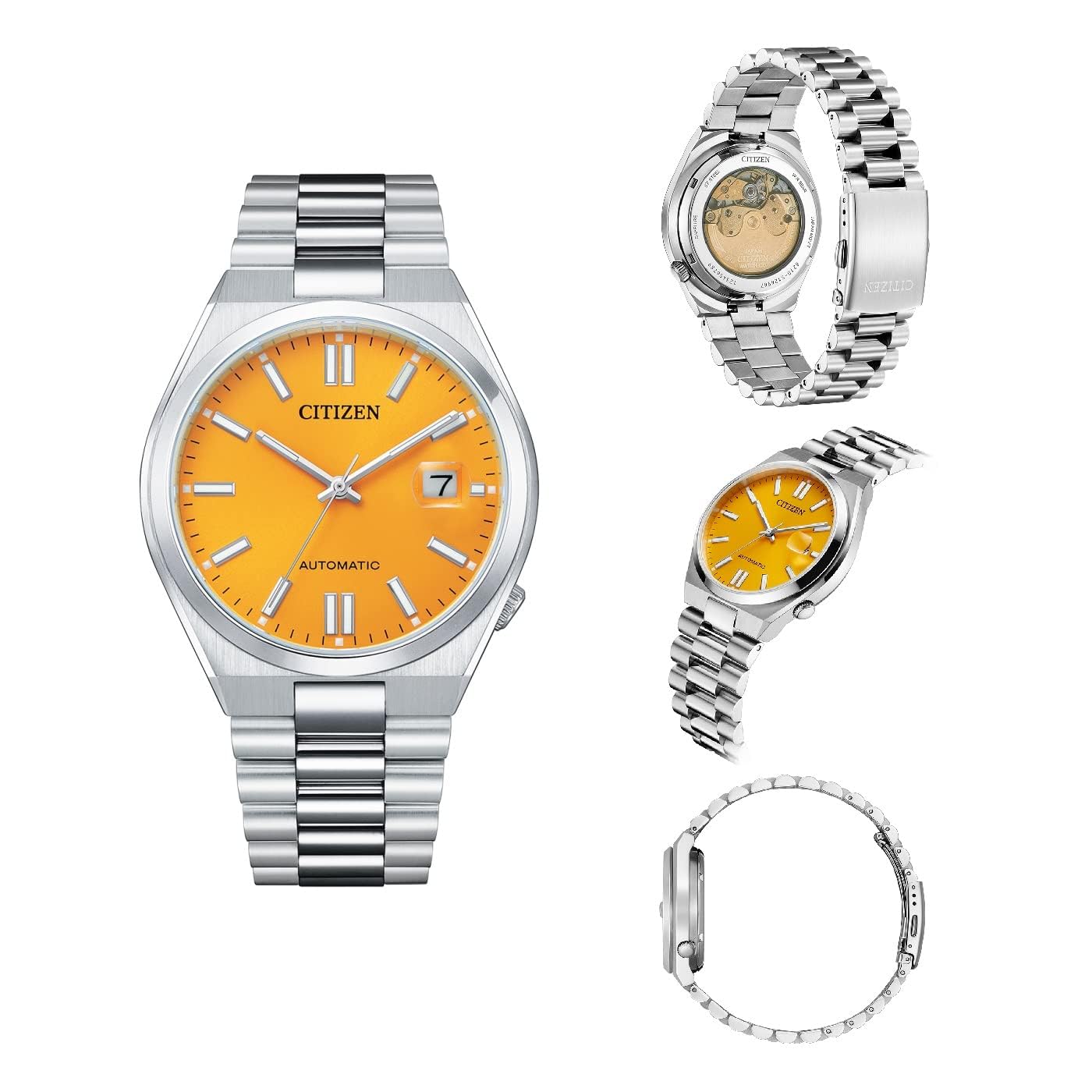 CITIZEN Herren Analog Automatik Uhr mit Edelstahl Armband NJ0150-81Z