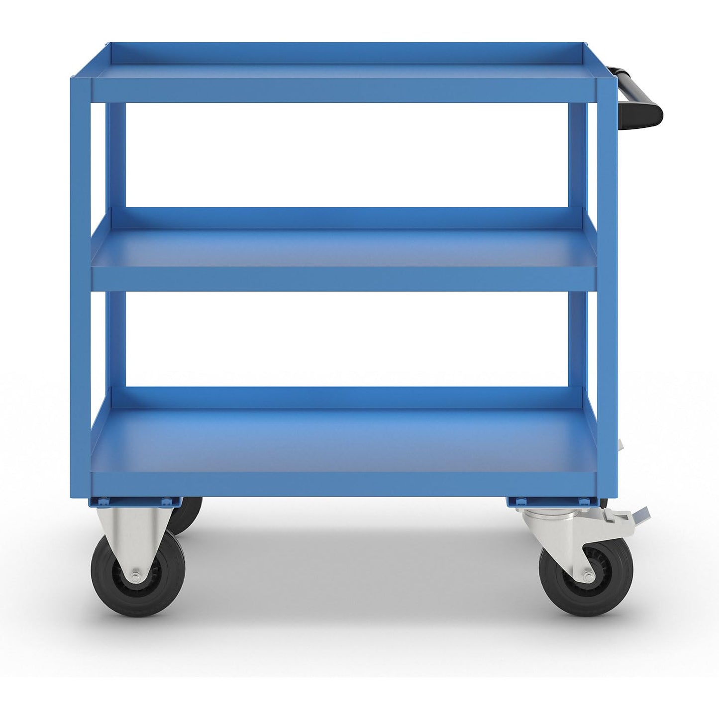 eurokraft | pro | Montagehilfswagen | 3 Etagen | Tragfähigkeit 350 kg | Gesamthöhe 915 mm | lichtblau
