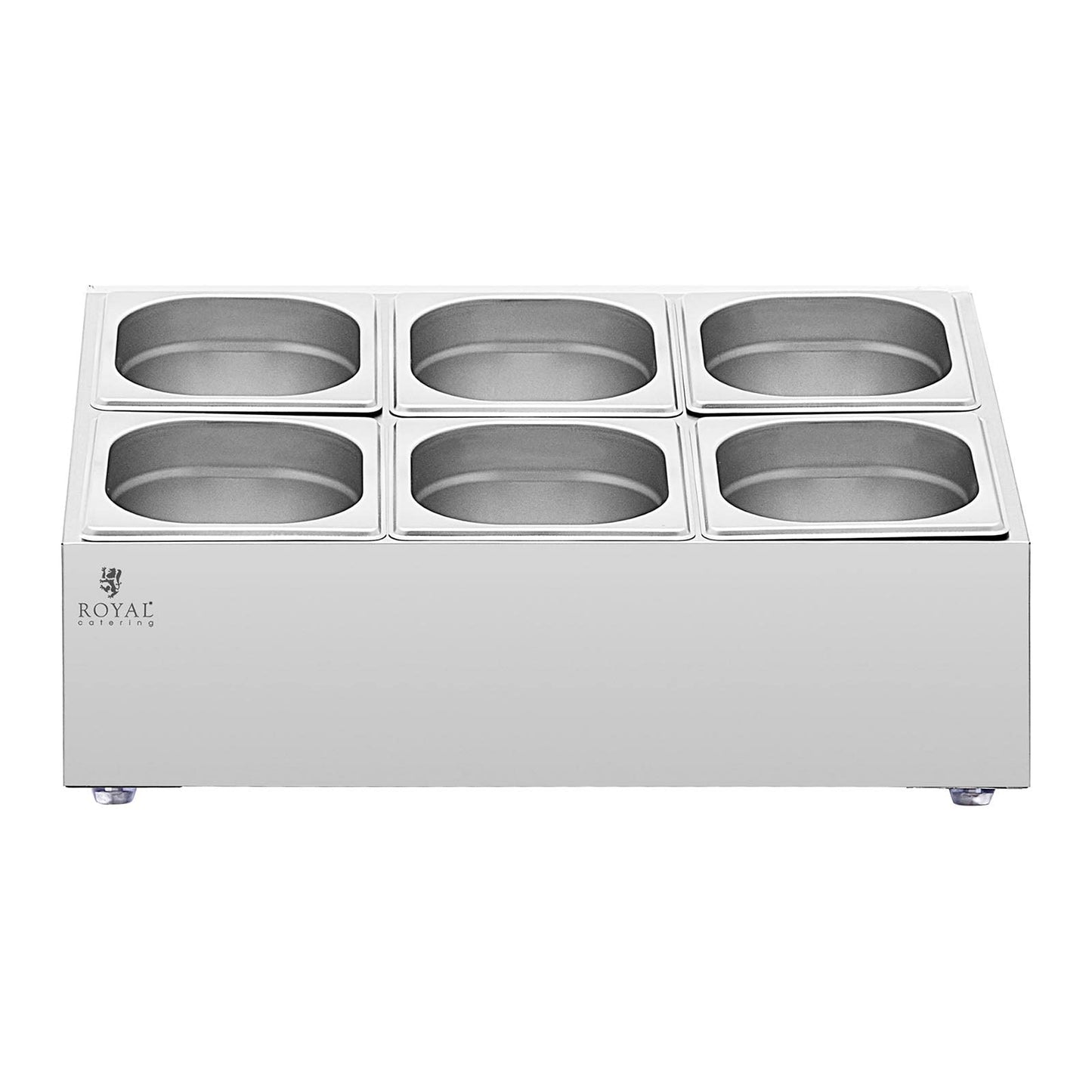 Royal Catering RCPN-06 GN Aufsatzbord 2 x 3 GN 1/6 11,4 l GN-Behälter-Ständer GN-Ständer Ständer für GN-Behälter