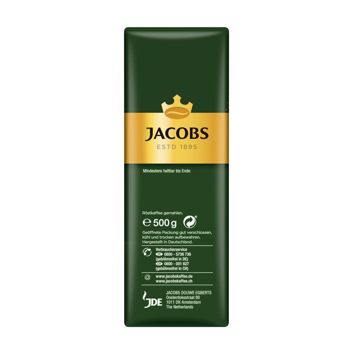 Jacobs Filterkaffee Krönung Mild, 12er Pack (12 x 500 g) gemahlener Kaffee