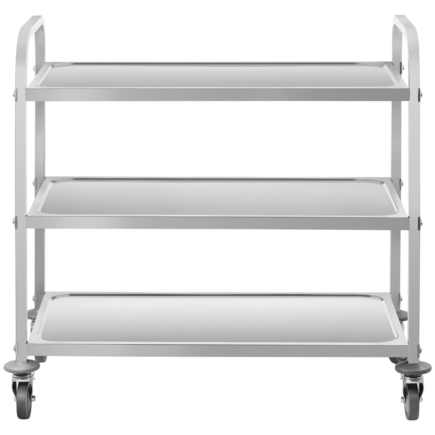 Royal Catering Servierwagen mit Rollen, 3 Tabletts RCSW 3 (101 x 55 x 96,5 cm, Tragkraft 480 kg, Dicke der Regale: 3 cm)