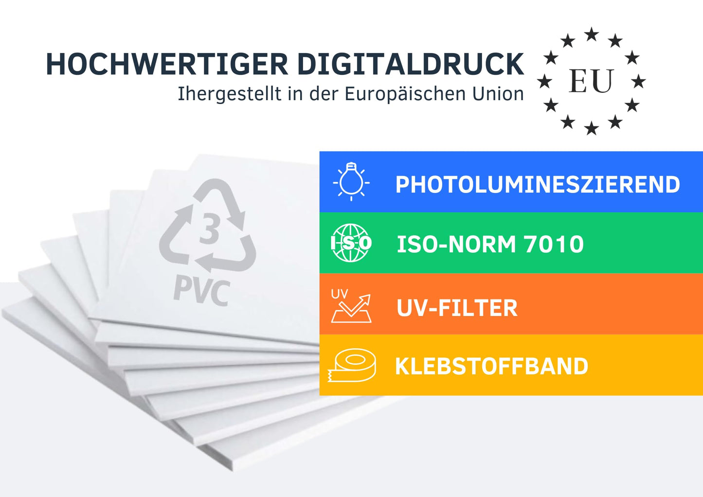 notlok Safety Work - Notausgangsschild Nachleuchtend [ 15 x 15 cm ] | PVC Platte mit Schaumstoffklebeband | DIN EN ISO 7010, DIN 67510 | Fluchtwegschilder Nachleuchtend, Notausgang Schild Beleuchtet