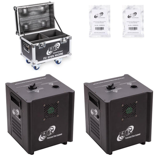 ETEC Professional FX1 SPARK MACHINE Set mit Flightcase und Spark Granulat DMX Indoor Feuerwerk Pyrotechnik Hochzeit DJ Event Effekt Bühne Auftritt Veranstaltung