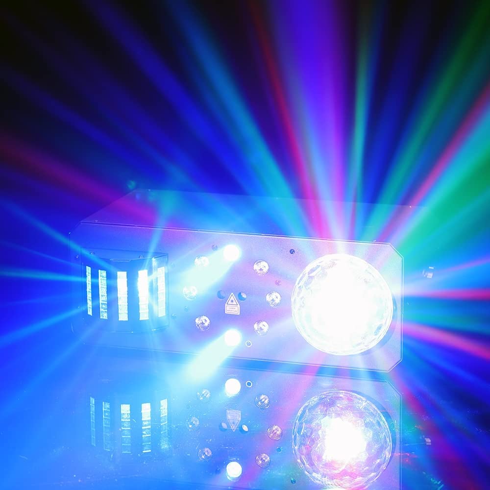 ETEC Professional LED Partybox FX-3 DMX Derby Magic Ball Stroboskop Moonflower DJ Effekt Disco Wash Jelly Astro Ball Veranstaltung Bühnenbeleuchtung Party Show Farbmischung