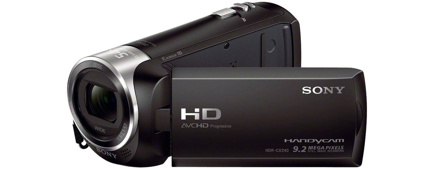 Sony HDR-CX240E HD Flash Camcorder (Full HD, EXMOR R CMOS Sensor, 9,2 Megapixel, BIONZ X Bildprozessor) schwarz