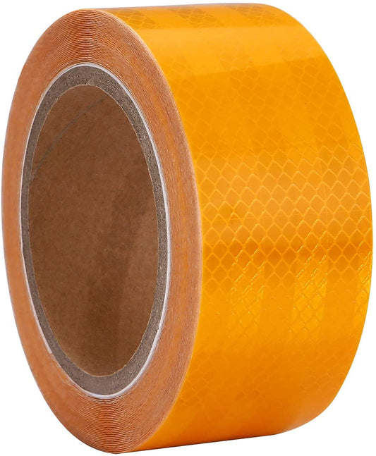XFXIA Reflektierendes Klebeband Gelb 10m x 5cm Wasserdicht Reflektorband Selbstklebend Warnklebeband Sicherheitsband-Conspicuous Warning Tape für Fahrzeuge,Autos,Anhänger,Boote