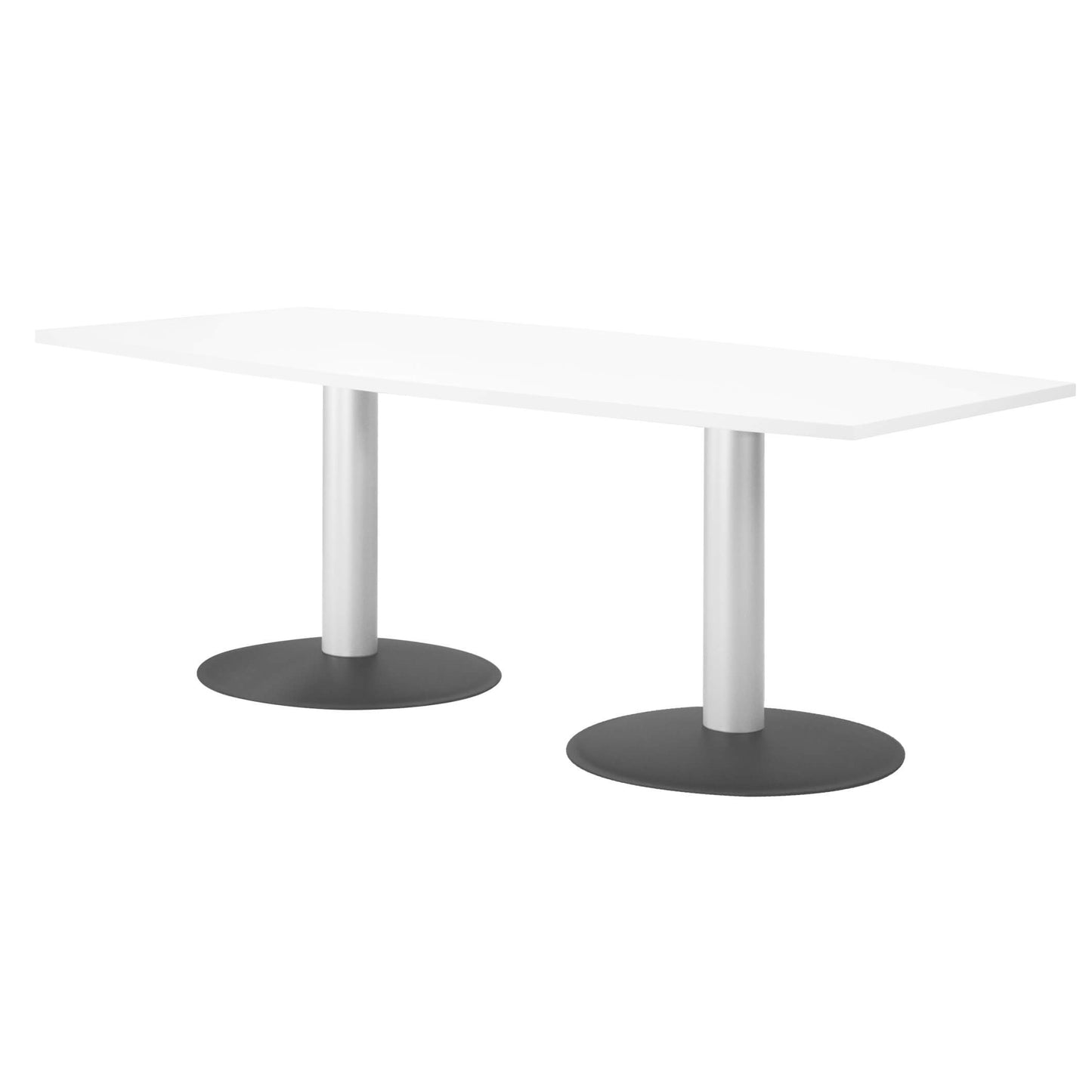 Optima Konferenztisch Bootsform 180x100 cm Besprechungstisch Weiß Tisch Esstisch Küchentisch