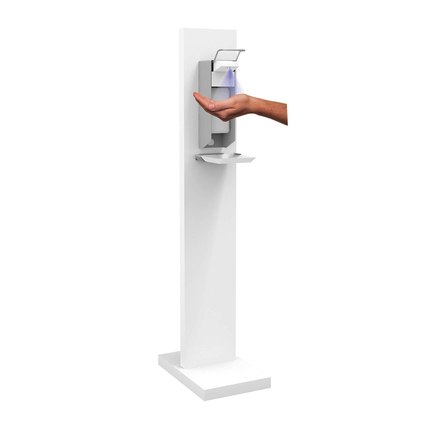 medimObil Desinfektionssäule Hand Desinfektionsstation Desinfektionsmittelspender stehend 1000ml inkl. Auffangschale