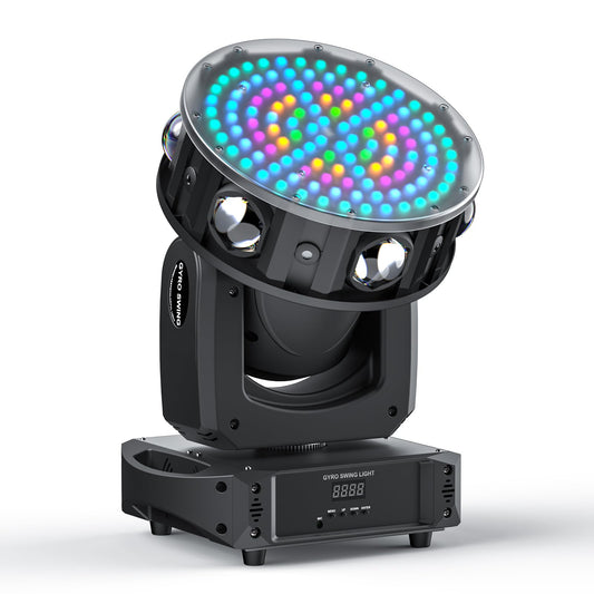 200W Moving Head LED RGBW Bühnenlicht Strahler Beam Scheinwerfer 20CH/57CH Partylicht für Tanzfläche DJ Bar Disco Effektstrahler Bühnentechnik (1 Pack)