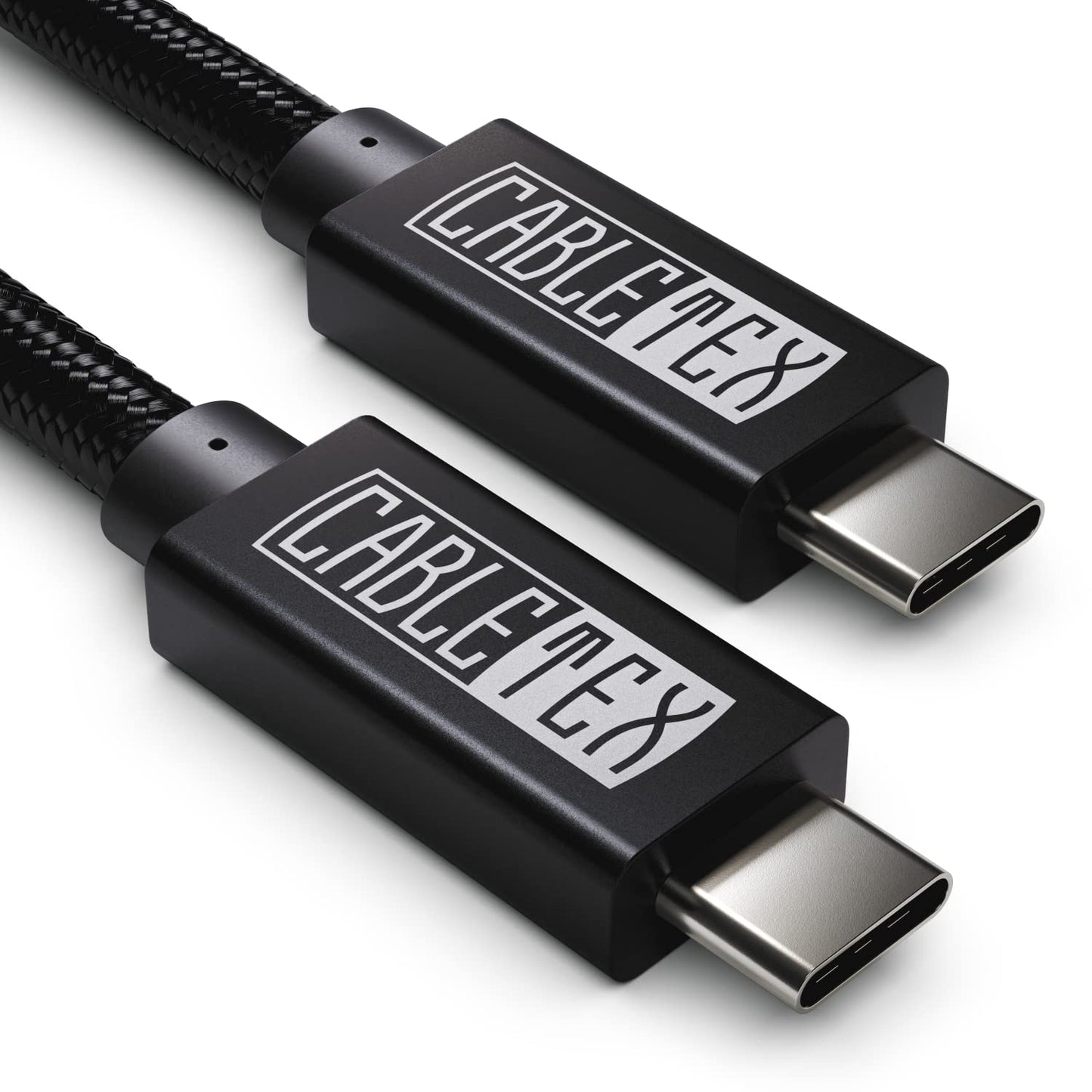 CABLETEX USB C Kabel zu Typ-C 3.2 Gen 2 100W Power Delivery für Thunderbolt 3 Monitorkabel Bildschirme/Displays, Ladekabel, 10GBit/s, 1m, Video- und Audioübertragung - Schwarz