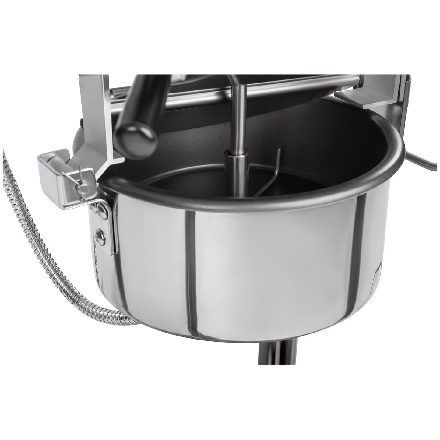 Royal Catering RCPW-16.3 Popcornmaschine Popcornmaker mit Wagen (1500 W, 5 kg/h 16 l/h, Topfbeschichtung Teflon) Retro Rot