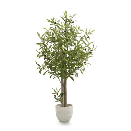 Maia Shop | Olivenbaum Künstlich | Kunstpflanzen | Künstlicher Baum | Maße: 105 x 60 cm | Künstliche Pflanzen | Fake Plant | Plastik Pflanze | Deko | Deko Wohnzimmer