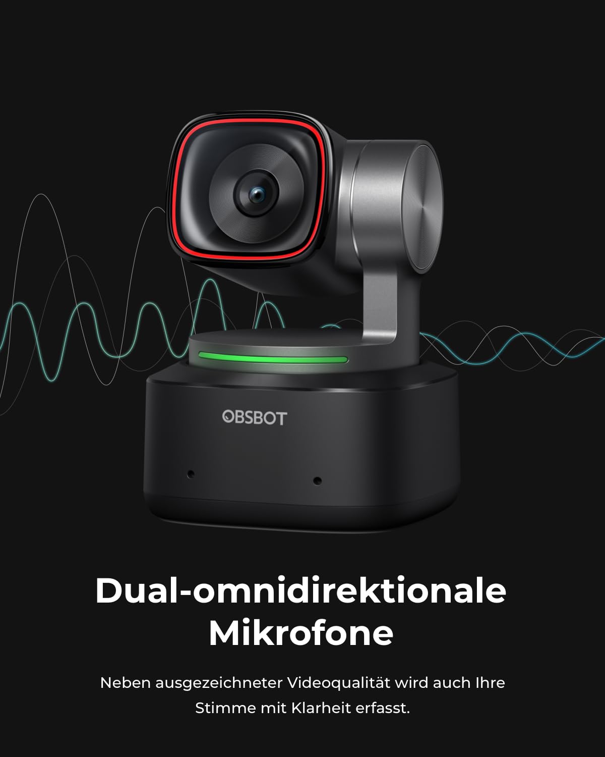OBSBOT Tiny 2 - Webcam 4K mit KI-Tracking, Sprachsteuerung, Gestensteuerung, Autofokus, USB3.0, Mehreren Modi, PTZ Webcam für PC, Konferenzen, Streaming, Videotelefonate, Zoom.