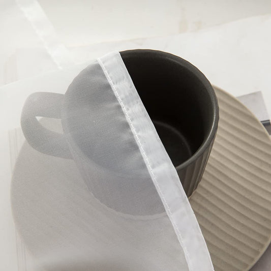 MIULEE Voile Vorhang Transparente Gardine aus Voile Einfarbig Stangendurchzug Transparent Wohnzimmer Luftig Dekoschal für Schlafzimmer 2er Set 260 x 140cm (H x B), Rod Pocket Weiß