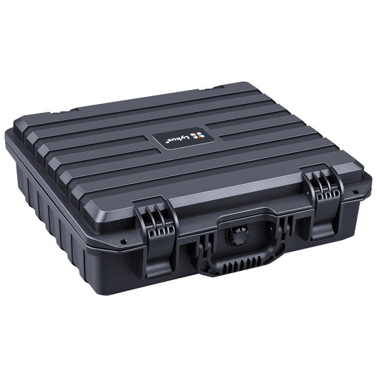Lykus HC-4010 Wasserdicht Koffer mit anpassbarem Schaumstoff, Innengröße 40,7x33,6x11,7 cm, geeignet für Laptop, Elektronik und mehr