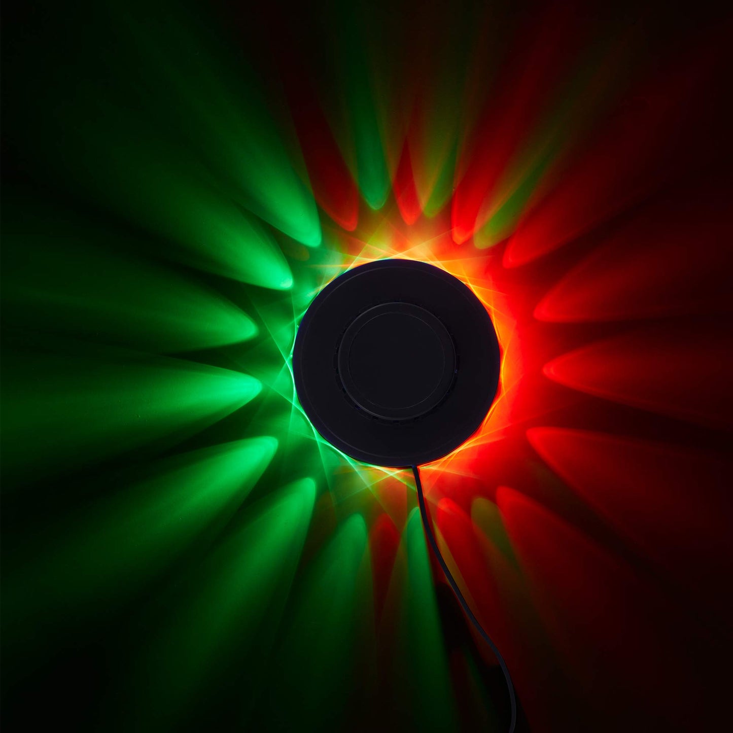 BRILONER - LED Partylicht mit Musiksensor, buntes RGB Licht, max. 3W, USB-Anschluss, Discolicht, Party Gadgets,Lichtrad, LED Licht, Partybeleuchtung, Deko Geburtstag, 12,5x3,8 cm, Schwarz