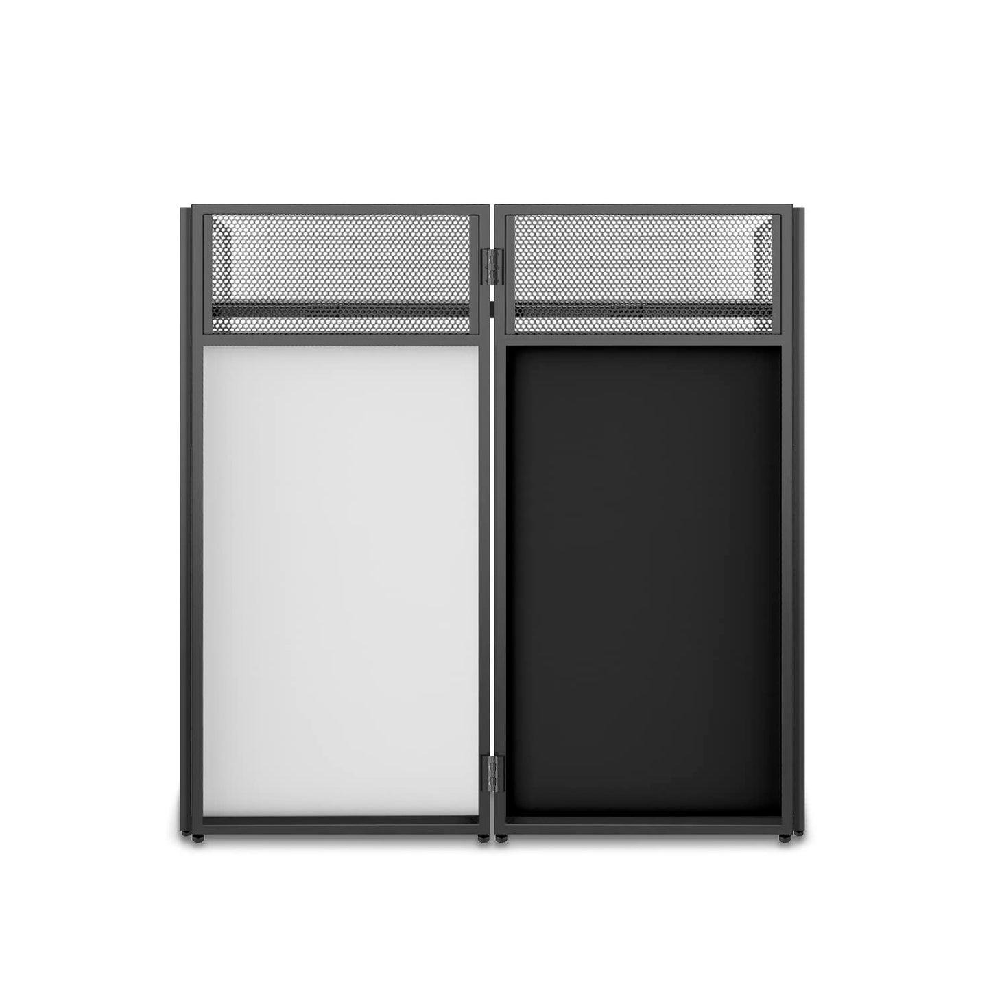 Vonyx DB4 Pro DJ Pult, faltbares DJ Tisch Mobil, Klappbar, DJ Booth mit weißer und schwarzer Verkleidung, mobiler DJ Stand, DJ Equipment für mobile DJs auf Feierlichkeiten