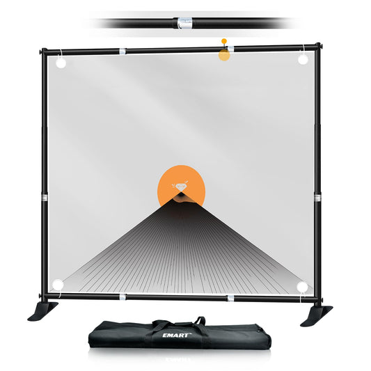 EMART Banner Ständer 3 x 3 m, Verstellbarer Hintergrund Ständer, Foto Hintergrundständer für Studio, Porträt und Produktfotografie, Fotografie - Upgraded