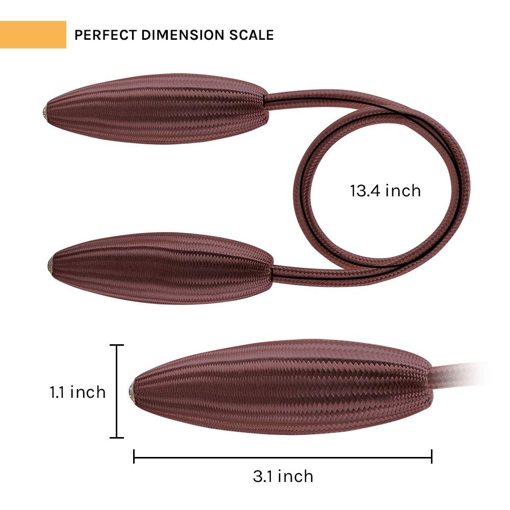 Pretty Jolly 2 Stück DIY Twist Curtain Tiebacks Creative Decorative Drape Tie Backs European Style Random Modelling Curtain Holdbacks for Home & Office Window Blackout & Sheer Drapery (Braun)