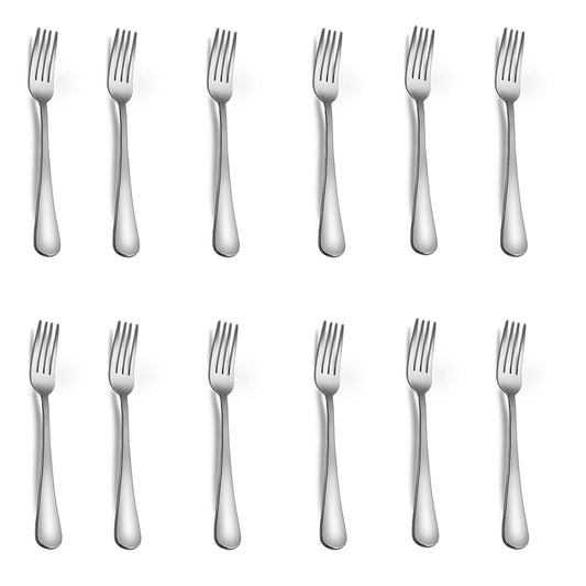 QUCHER 7.3"(18.5cm) 12 Stück Tafelgabeln Menügabeln gabeln besteck set Edelstahl Abendessen Gabeln für Heimgebrauch Haus Küche Gaststätte