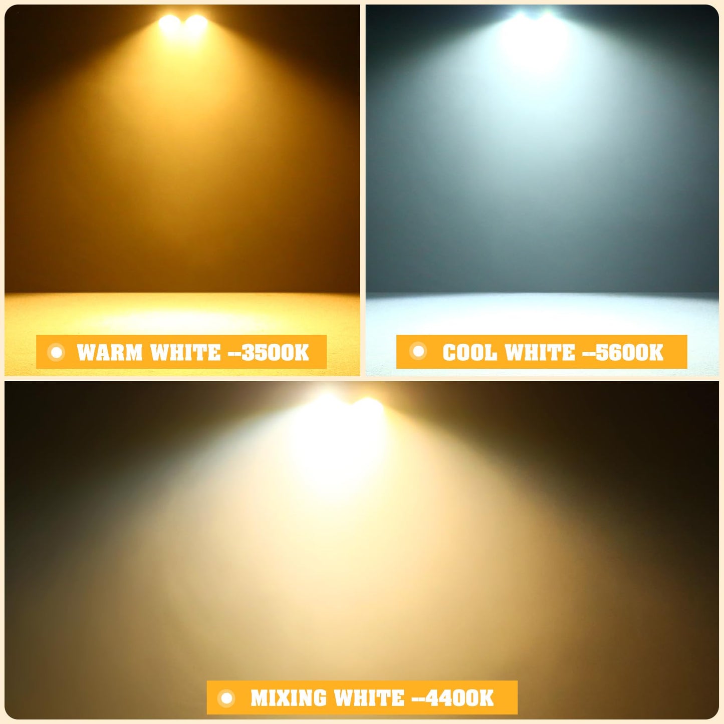 ZonQoonz 200W COB LED Par, Theater Scheinwerfer 2 in 1 kalt Warmweiß Lichteffekte mit COB Stroboskop für Kirche, Disco Hochzeit Publikums Beleuchtung Party Halloween Weihnachten