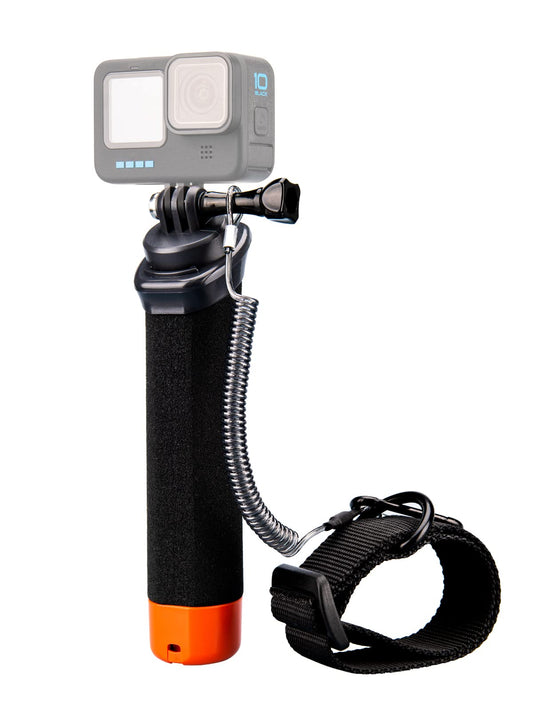 Lammcou Schwimmender Griff, Go Pro Schwimmfähiger Handgriff Wasserdichter Handler Tauchen Einbeinstativ Monopod & Sicherheitsseil & Armband, Floating Hand Grip für Hero 13 12 11 10 9 Go3 X3 Zubehör