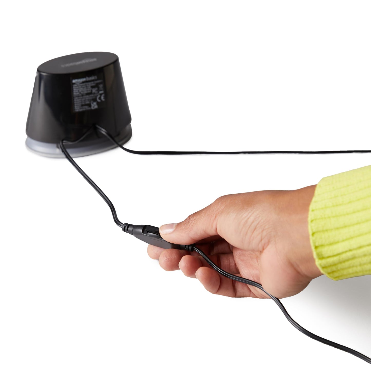 Amazon Basics Stereo-2.0-Lautsprecher für PC oder Laptop, 3,5-mm-AUX-Eingang, USB-Stromversorgung, 1 Paire, Schwarz
