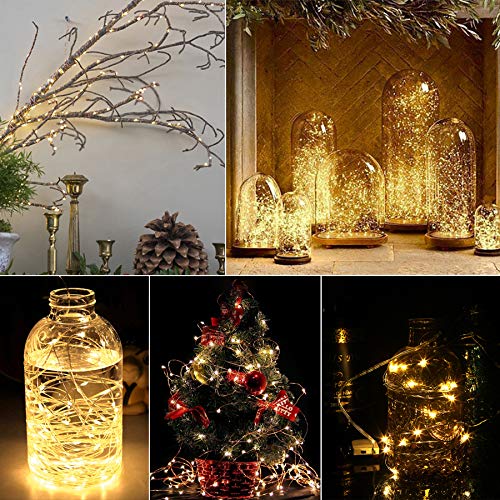 WEARXI Lichterkette Batterie, 10 Stück 2M 20 Mini LED Lichterkette mit Batterie, Lichterkette Innen, LED Lichterketten Batteriebetrieben, Lichterkette für Zimmer Deko, Hochzeitsdeko, Weihnachtsdeko