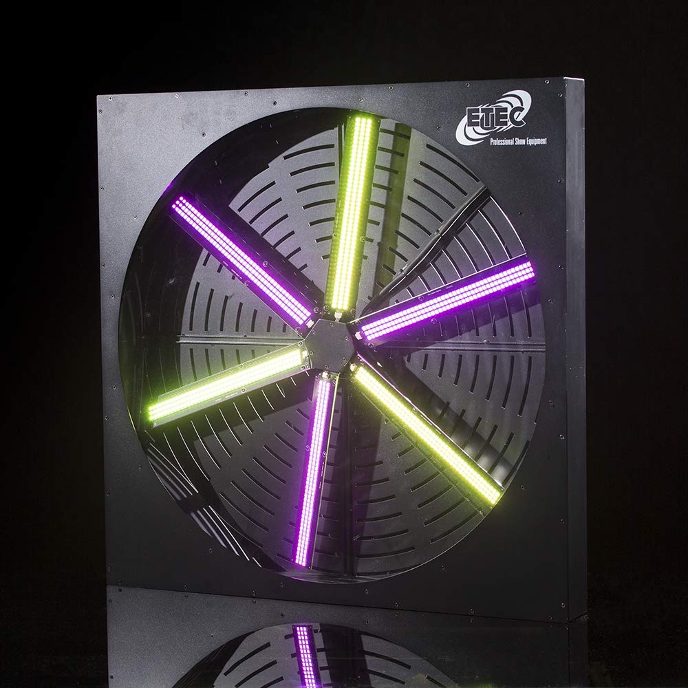 ETEC Professional LED Fan 7070 RGB DMX Ventilatoreffekt Rotation Veranstaltung Event Bühne Festival DJ Party Disco Lichteffekt