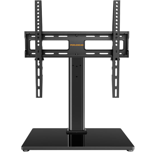 Perlegear TV Standfuss TV-Ständer Schwenkbarer für 32-60 Zoll OLED LCD Flach & Curved Fernseher oder Monitore bis zu 40kg. Max.VESA 400x400mm, Höhenverstellbar & Stabile Base