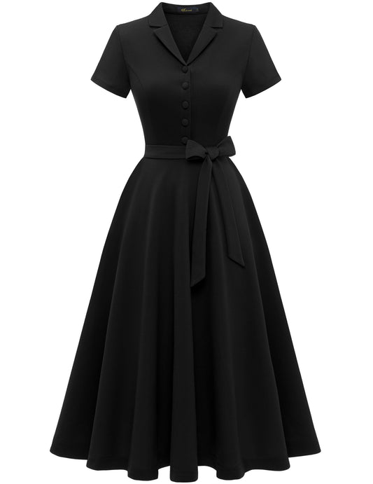 Wedtrend Petticoat Abendkleid Fasching Kleid Vintage Damen Rockabilly Kleider Damen Kleider Damen Große Größen WTP30001 Black 3XL