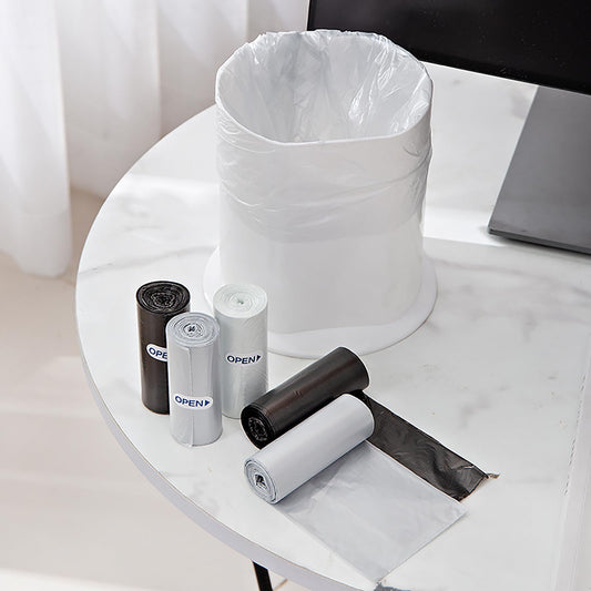 Sadocom 3L kleine Mülltasche, 300 Stück, 30 * 35 cm, Mülltonnen für Mini-Tisch Mülleimer, Badezimmer Büro Auto Mülltasche, Lebensmittel Mülltasche, Schwarz