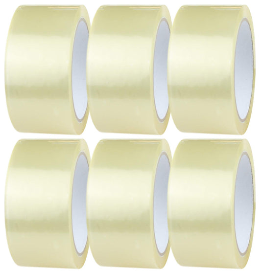 Crimson Starfish Paketklebeband Transparent 6 Rollen à 48mm x 66m | Durchsichtiges Klebeband für das Verpacken von Paketen, Kisten, Kartons, Versand | Klebeband Transparent | Transparentes Klebeband