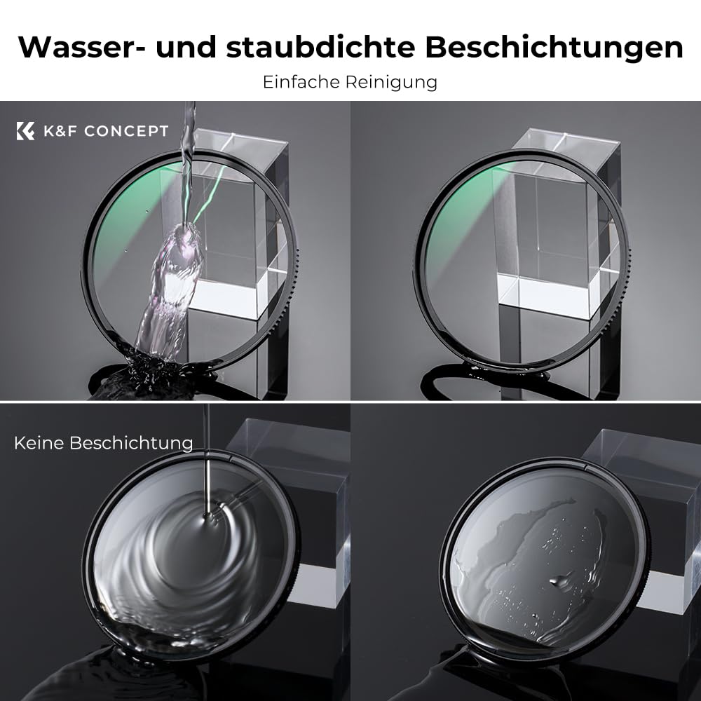 K&F Concept Nano X-Serie UV Filter 58mm Schott-Glas B270 28 Schichten MC Super Slim Schutzfilter Ultraviolett-Filter
