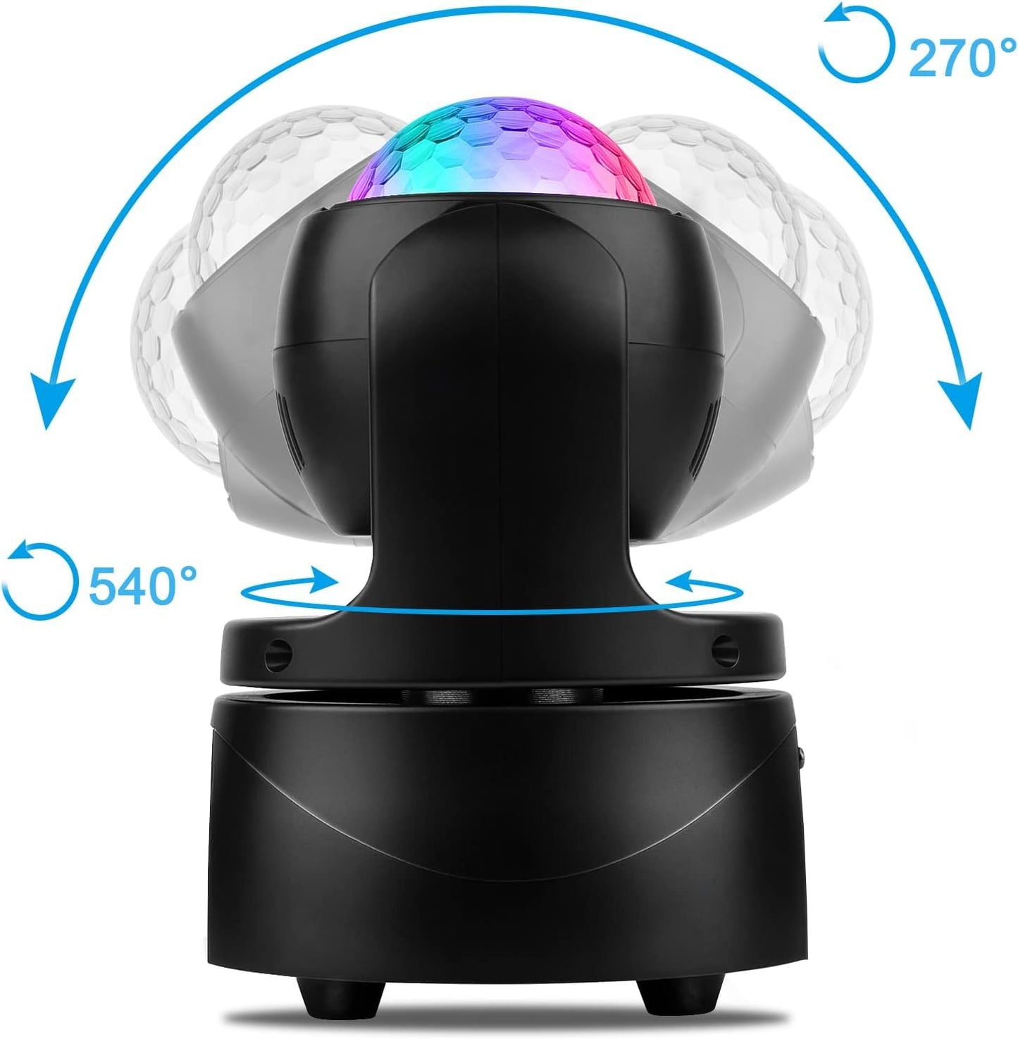 Discokugel, U`King Partylicht Mini Moving Head Bühnenlicht Party Lichter mit d-mx512 Control,RGBW für Party/Bar/Geburtstag/Hochzeit/Live Show/Halloween