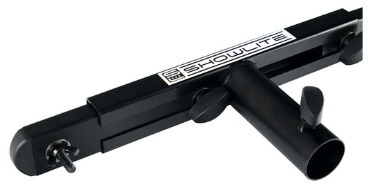 Showlite SAT-02 T Dual Quertraverse (Querträger für 2 Scheinwerfer, aufsteckbar auf 35 mm Stativrohr, Stahl) schwarz