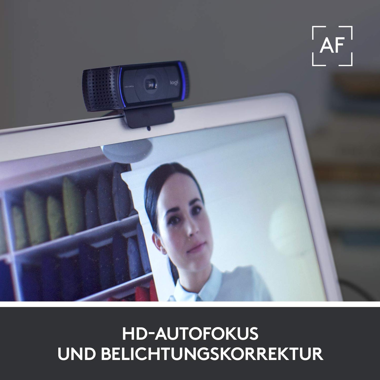 Logitech C920s HD PRO Webcam, Full-HD 1080p, 78° Blickfeld, Autofokus, Belichtungskorrektur, USB-Anschluss, Abdeckblende, Für Skype, FaceTime, Hangouts, etc.,PC/Mac/ChromeOS/Android/Xbox One, Schwarz