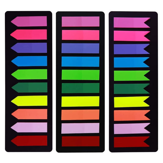 OWLKELA Haftstreifen 720 Stück, klebezettel,Pfeilflaggen-Tabs selbstklebend, Haftnotizen zum Markieren und Hervorheben von Seiten [3 Designs, 10 Farben] Schreibbar, Repositionierbar