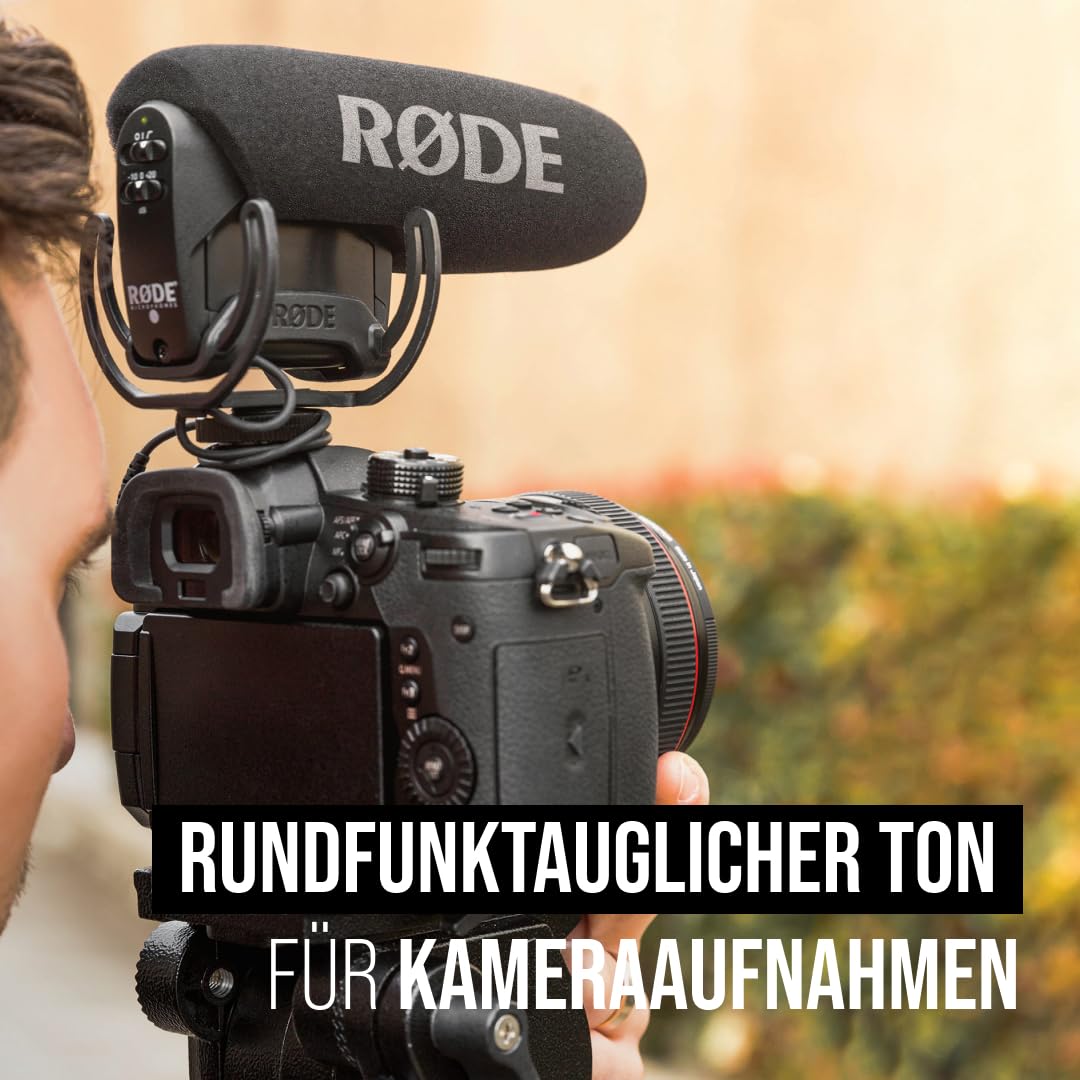 RØDE VideoMic Pro Professionelles Richtmikrofon mit Hochpassfilter und Pad für Videoaufnahmen und Content Creation (schwarz)