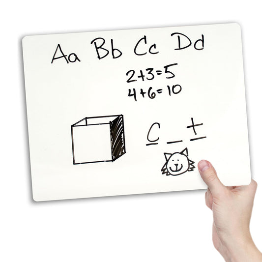 Board Geeks 25 Mini-Whiteboards Set - Doppelseitige Tafeln für Kinder, Lehrer und Schüler - Weißbrett Set - 22x30 cm