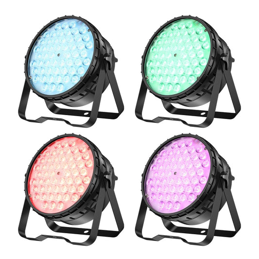 BETOPPER Stage Lights 54x4W Strobe Bühnenlicht LED Par Lichter, RGBW 4 in 1 DMX512 Leichte Discolicht DJ Licht für Party Hochzeit Club Bars Show, 4S