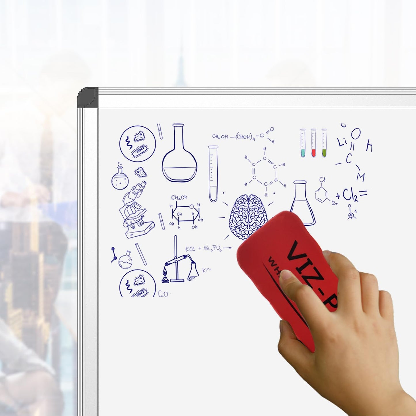 VIZ-PRO Whiteboard - mit Alurahmen, Magnetisch - 60 x 45 cm