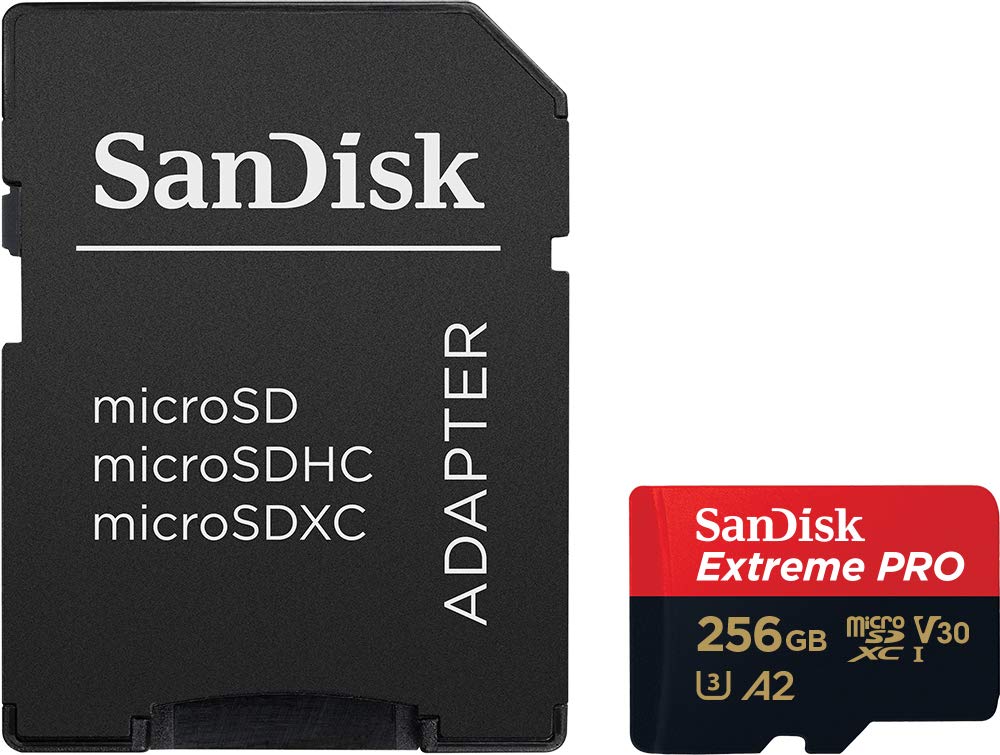 SanDisk Extreme PRO microSDXC UHS-I Speicherkarte 256 GB + Adapter & RescuePRO Deluxe (Für Smartphones, Actionkameras oder Drohnen, A2, Class 10, V30, U3, 200 MB/s Übertragung)