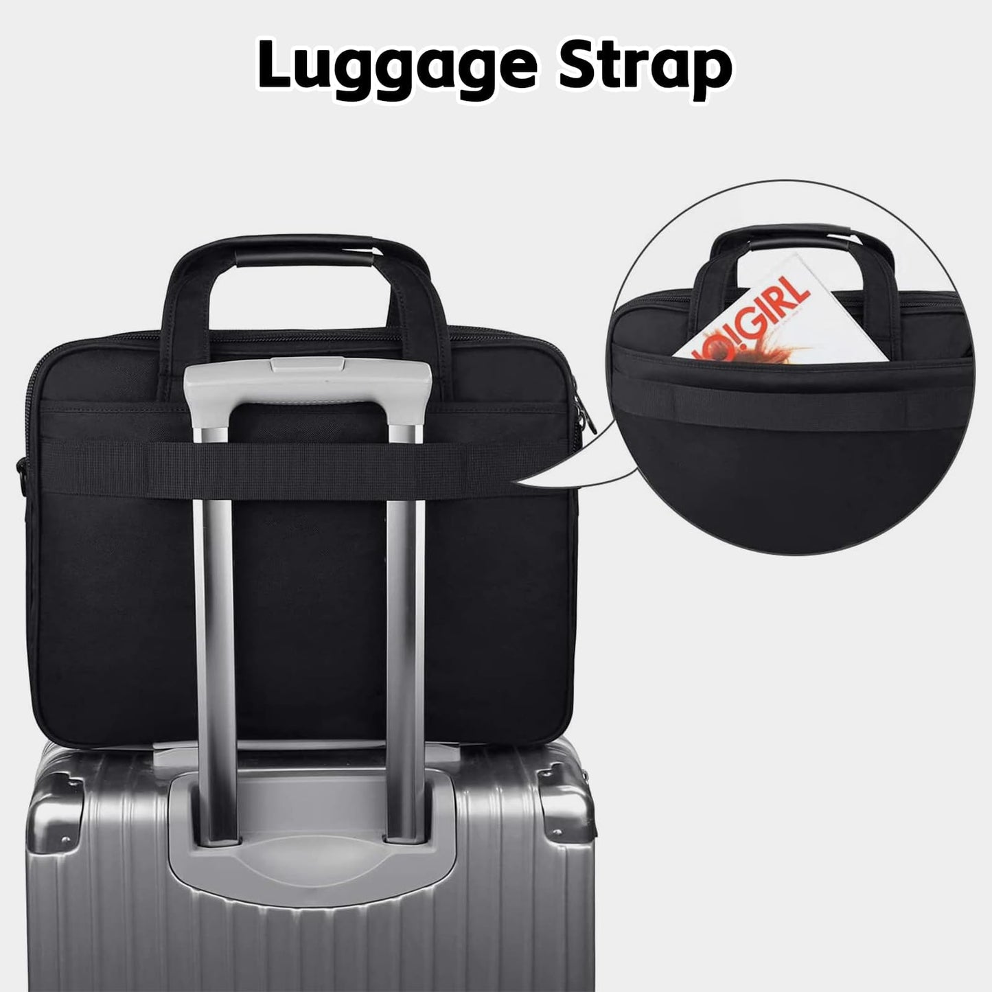 MATEIN Laptoptasche 15,6 Zoll, Laptop Aktentasche Herren Notebook, Computer Tasche Multifunktionale Business Schulter Tasche für Männer Frauen Umhänge, Schwarz